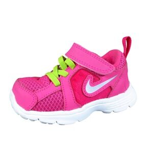 Nike Fusion Run Girls Toddler Running Shoes Size 5C Athletic Pink Green Mesh